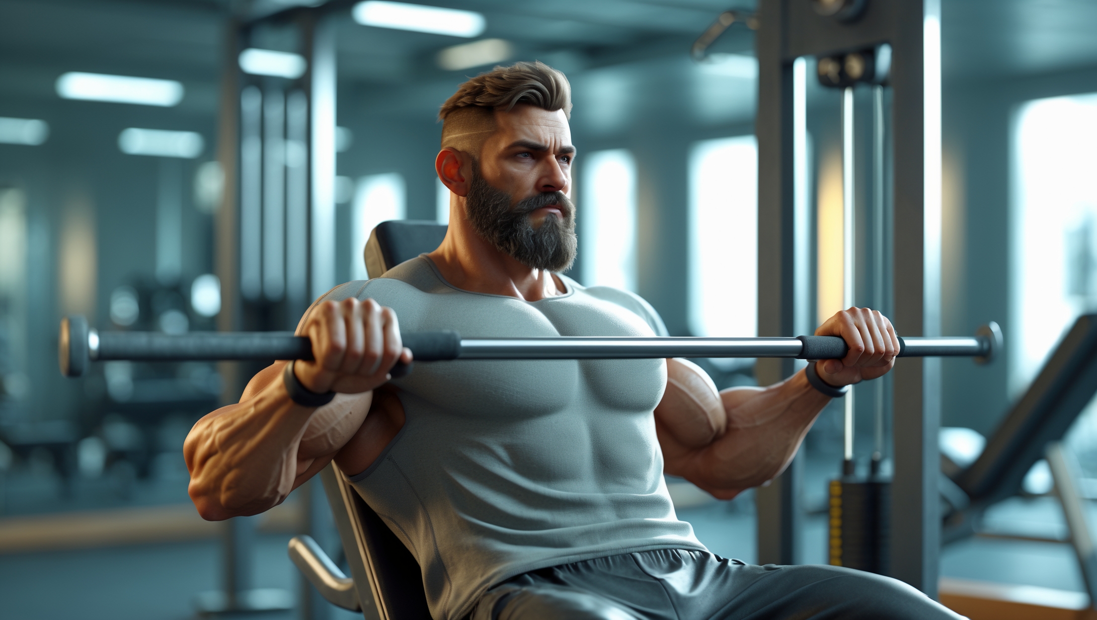 leonardo.ai a man lifting weights in a gym