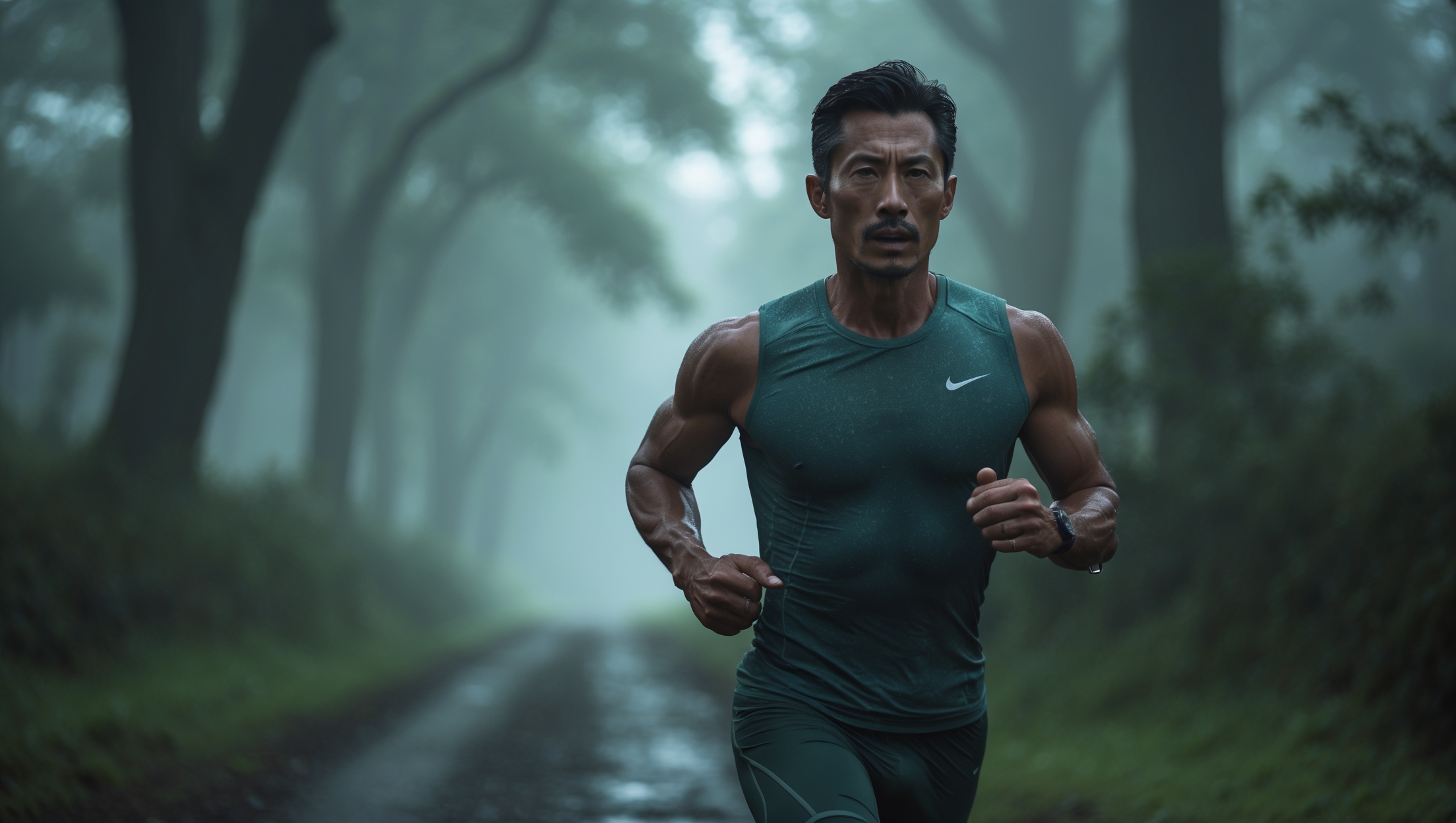 Ausdauer - Der Läufer rennt einen Marathon - mit KI erstellt