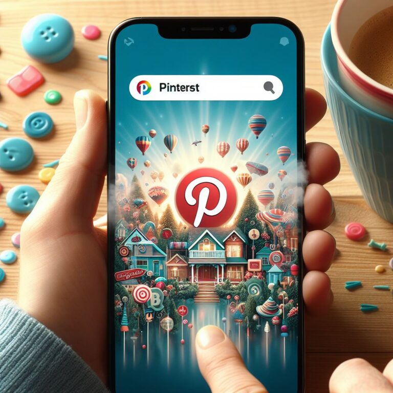 Pinterest - Ein Smartphone das das Pinterest Logo zeigt