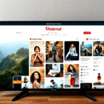 Pinterest - Der Laptop ist geöffnet und die Plattform Pinterest ist zu sehen